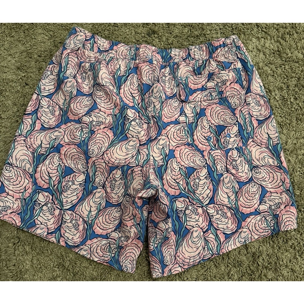 vineyard vines men's swim shorts size M blue pink Clamspockets drawstring Preppy - Picture 2 of 3